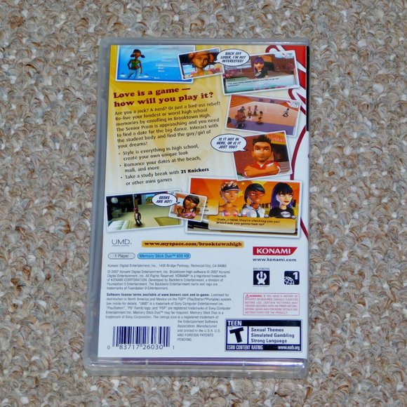 Brooktown High Sony PlayStation Portable PSP Brand New Factory Sealed - Picture 2 of 4